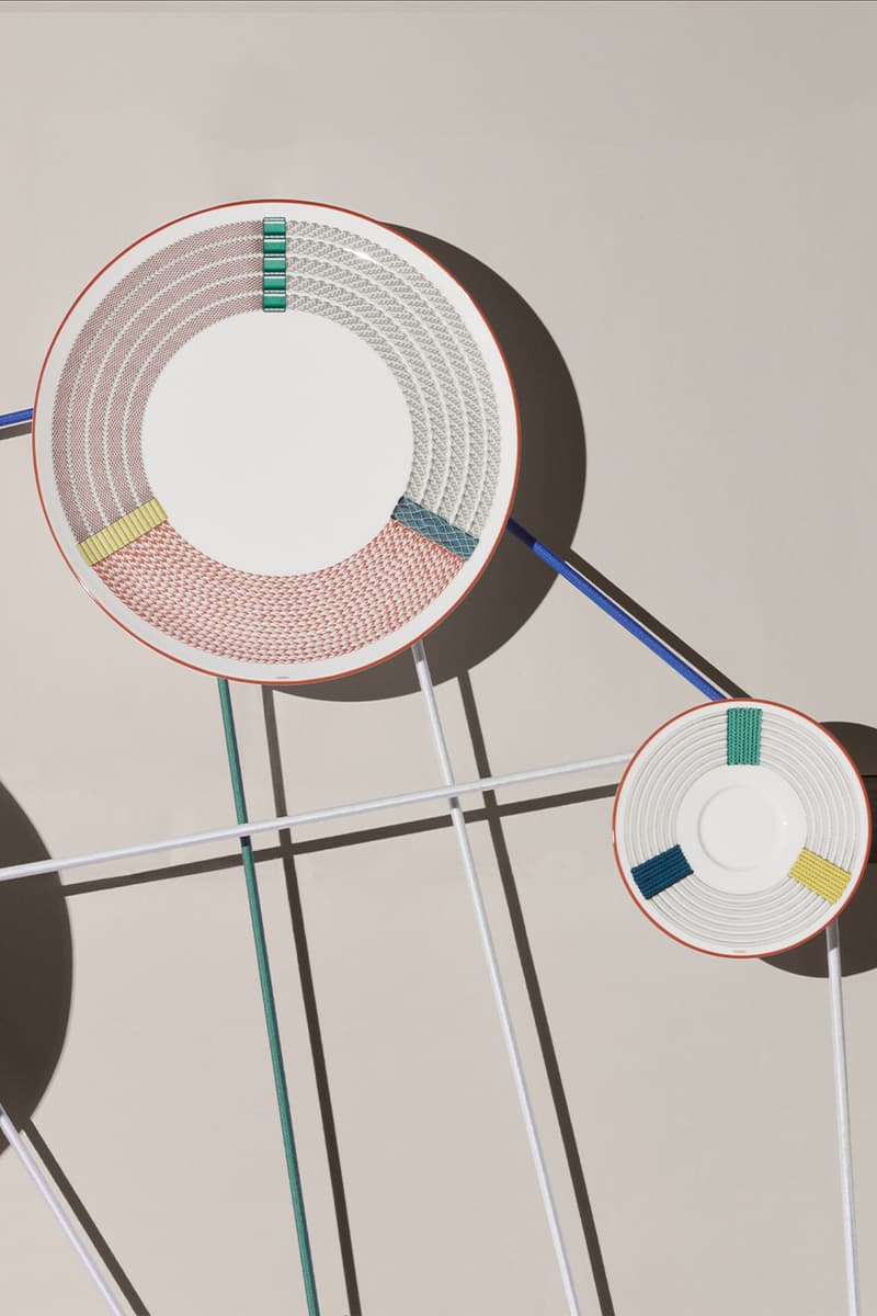 Elevate Your Home With the New Hermès Tressages Équestres Tableware Collection dinner ware mugs bowls serving plates kitchenware dining upscale luxury luxe affluent opulence wealthy rich birkin kelly