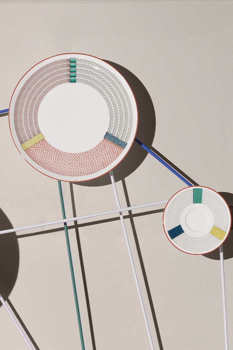 Elevate Your Home With the New Hermès Tressages Équestres Tableware Collection dinner ware mugs bowls serving plates kitchenware dining upscale luxury luxe affluent opulence wealthy rich birkin kelly