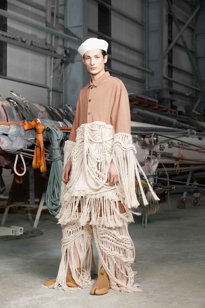 les benjamins spring summer 2024 sadun born collection sailing campaign kismet voyage east to west bunyamin aydin dockyard mesh two piece bustier macrame corset embroidery