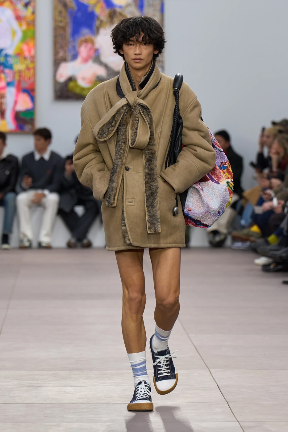 LOEWE Fall Winter 2024 Paris Fashion Week menswear Jonathan Anderson runway show loewe jamie dornan andrew garfield