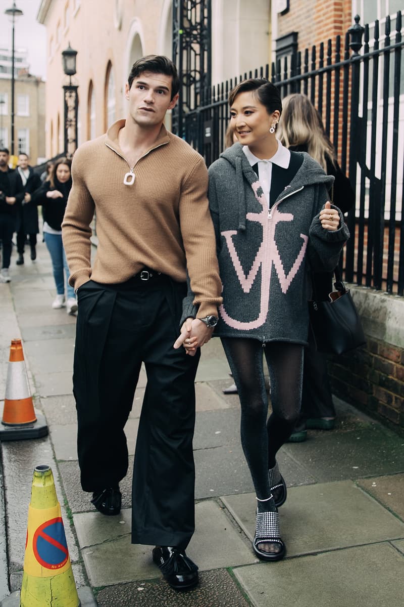 London Fashion Week FW24 Street Style burberry daniel lee peggy gou central cee jw anderson jonathan holzweilerchet lo runway dun hill uk mark fast fashion east natasha zinko central saint martin csm roksanda molly goddard erdem simone rocha richard quinn Ahluwalia