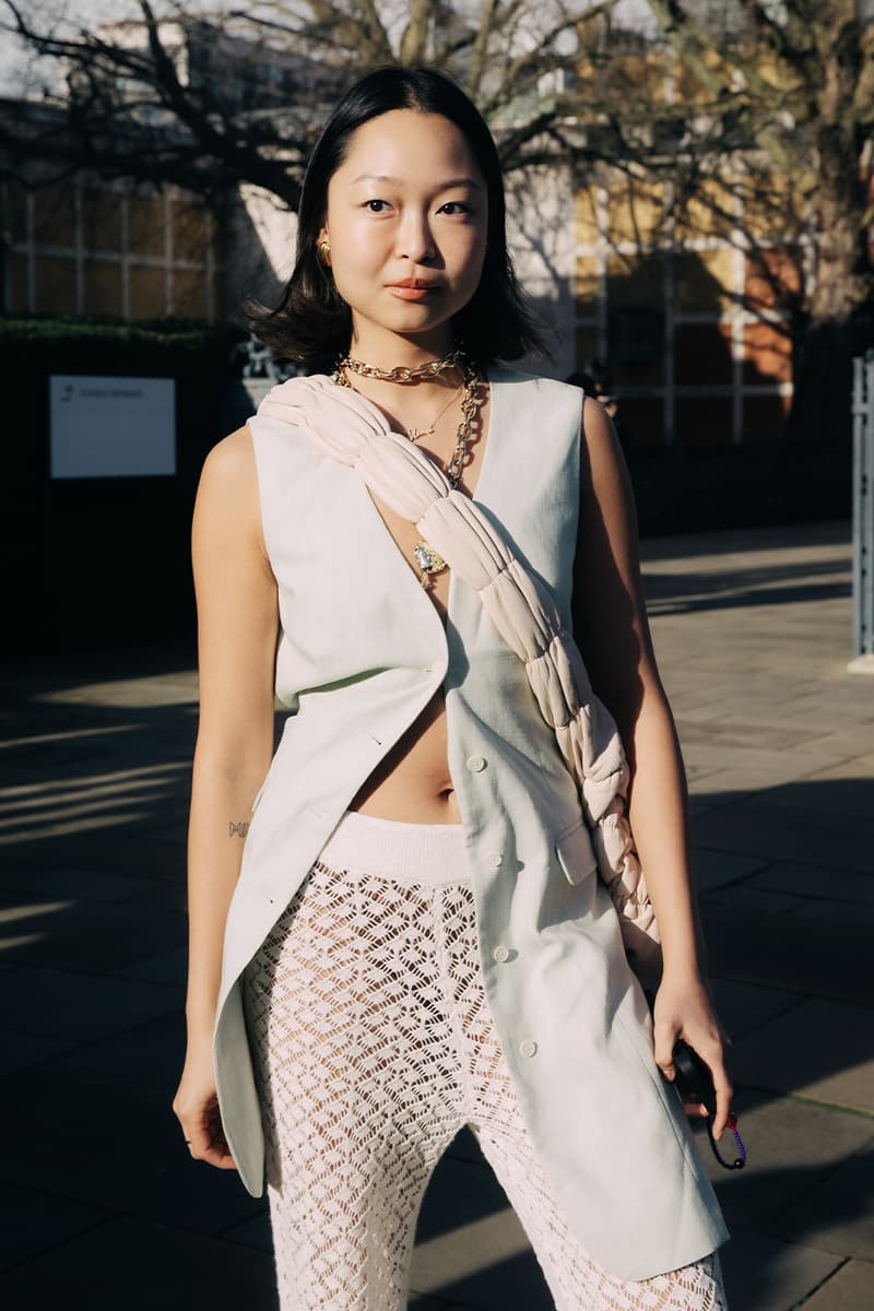 London Fashion Week FW24 Street Style burberry daniel lee peggy gou central cee jw anderson jonathan holzweilerchet lo runway dun hill uk mark fast fashion east natasha zinko central saint martin csm roksanda molly goddard erdem simone rocha richard quinn Ahluwalia