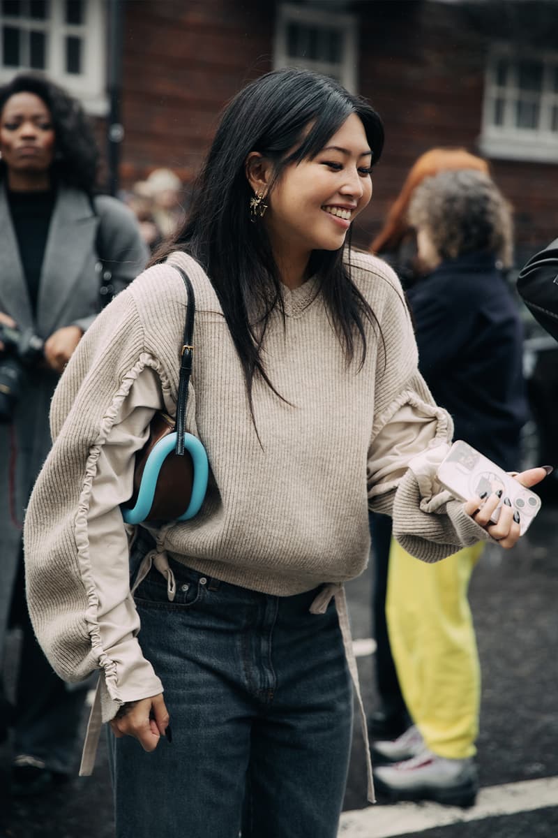 London Fashion Week FW24 Street Style burberry daniel lee peggy gou central cee jw anderson jonathan holzweilerchet lo runway dun hill uk mark fast fashion east natasha zinko central saint martin csm roksanda molly goddard erdem simone rocha richard quinn Ahluwalia