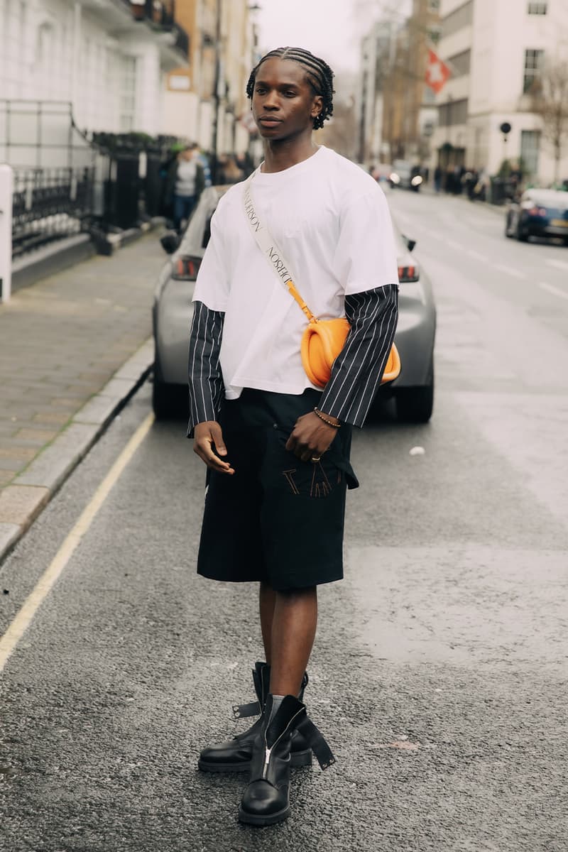 London Fashion Week FW24 Street Style burberry daniel lee peggy gou central cee jw anderson jonathan holzweilerchet lo runway dun hill uk mark fast fashion east natasha zinko central saint martin csm roksanda molly goddard erdem simone rocha richard quinn Ahluwalia