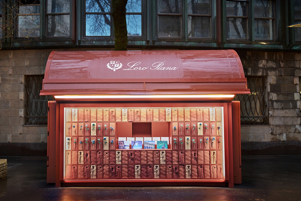 loro Piana fall winter 2024 2025 milan fashion week installation 100 years anniversary art kiosk luxury streetwear contemporary culture fashion