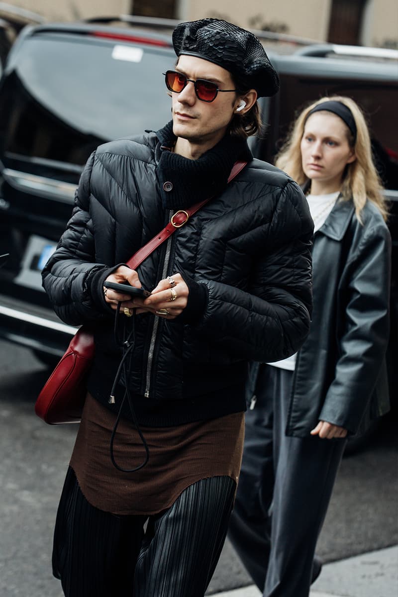 Milan Fashion Week FW24 Street Style prada versace bally bottega veneta avavav bally