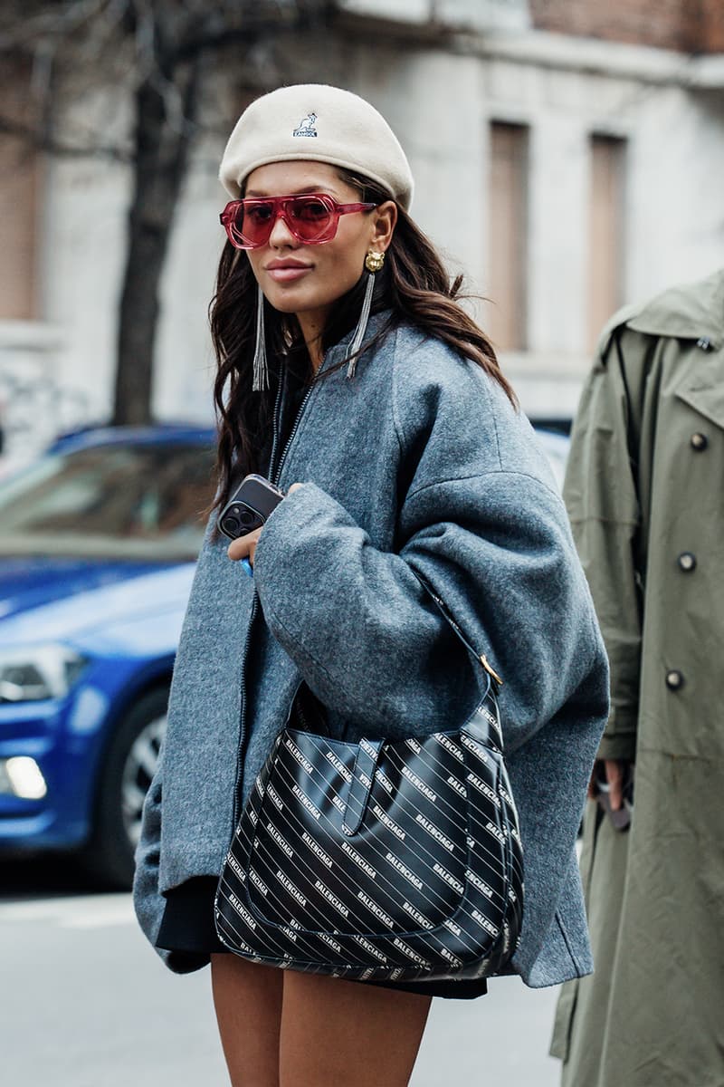 Milan Fashion Week FW24 Street Style prada versace bally bottega veneta avavav bally