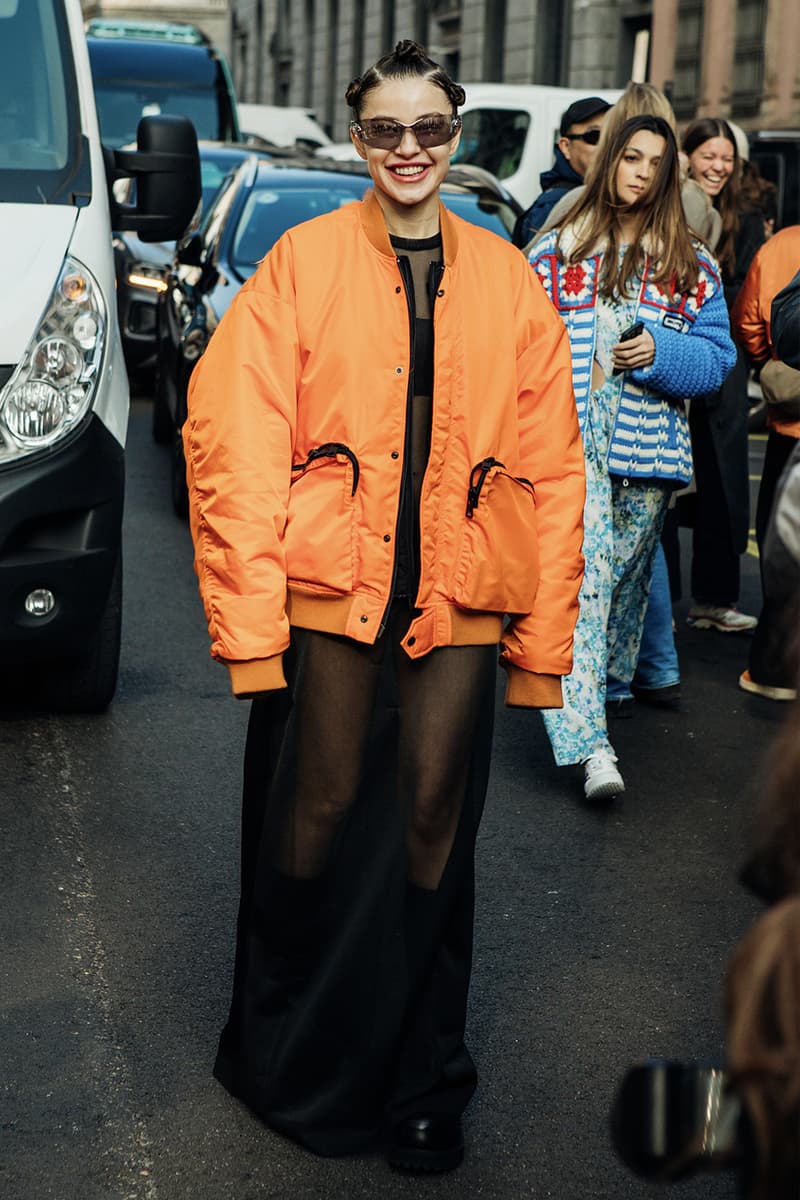Milan Fashion Week FW24 Street Style prada versace bally bottega veneta avavav bally