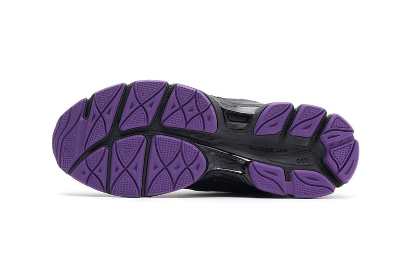 Official Look at the NEEDLES x ASICS GEL-NYC Collaboration 1201B008-001 release info black purple running shoe footwear