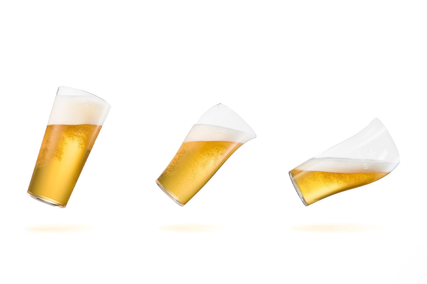 Nendo Curvy Glass Mouthfeels Drinking Sapporo japanese design studio beer details launch website glassware