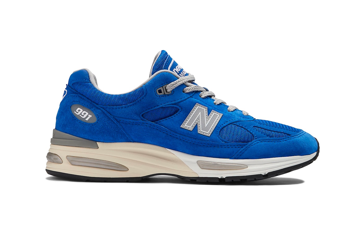 Official Look at the New Balance 991v2 Made in UK "Blue" Silver Blue/Turbulence-Quiet Grey U991BL2