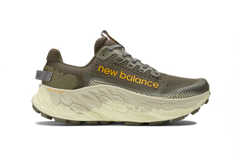 new balance fresh foam x more trail colorways dark camo tea trea dark olivine toe protect midsole cushioning running