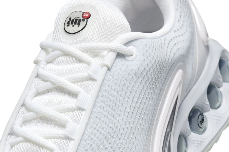 Nike Air Max DN Surfaces in a Clean White/Metallic Silver Colorway FJ3145-100 Release Info air max day swoosh