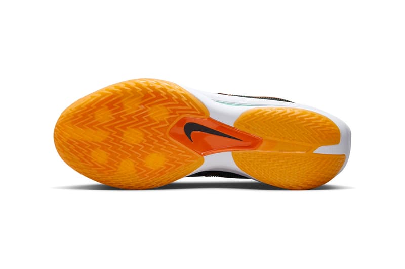 Official Look at the Nike GT Cut 3 "Miami Hurricanes" DV2913-001 black orange green spring 2024 court shoes swoosh 