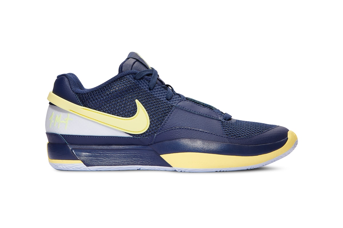 Nike Ja 1 Goes Collegiate With New "Murray State" Colorway Ja Morant murray state university swoosh basketball shoes Midnight Navy/Football Grey-Light Laser Orange release info nba