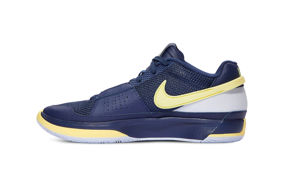 Nike Ja 1 Goes Collegiate With New "Murray State" Colorway Ja Morant murray state university swoosh basketball shoes Midnight Navy/Football Grey-Light Laser Orange release info nba