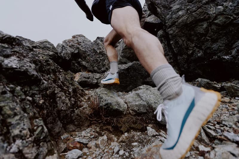 norda 001 trail running sneaker ether blue white gum color scheme dyneema vibram official release date info photos price store list buying guide