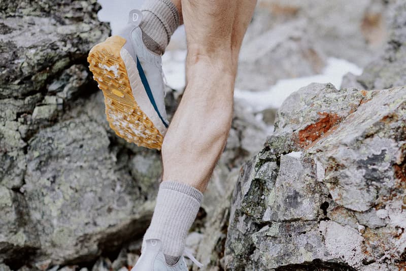 norda 001 trail running sneaker ether blue white gum color scheme dyneema vibram official release date info photos price store list buying guide