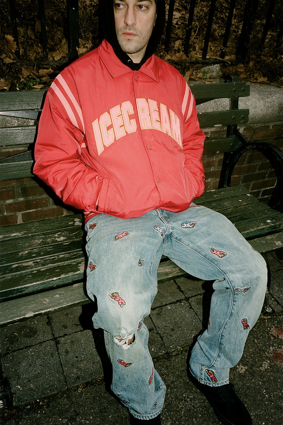 Pharrell Williams BBC ICECREAM Delivers Its First Delivery of Spring 2024 miami nyc icecream dog denim jacket plaid shirt varsity jacket staples