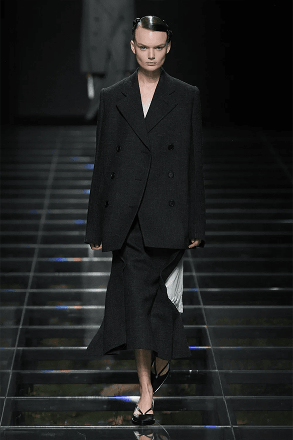 Prada Fall Winter 2024 Milan Fashion Week womenswear runway show Raf Simons Miuccia Prada