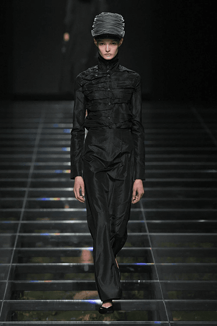 Prada Fall Winter 2024 Milan Fashion Week womenswear runway show Raf Simons Miuccia Prada