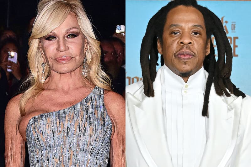 Roc Nation and Versace Announce Multi-Year Partnership jay-z donatella versace 2024 super bowl debut collaboration italian fashion brand music label halftime show usher beyonce blue ivy