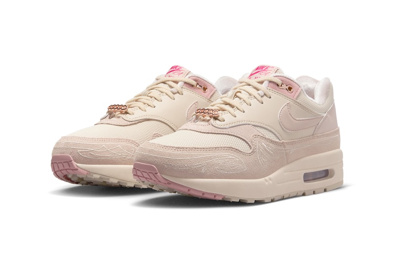 Serena Williams Design Crew Los Angeles Nike Air Max 1 swdc tennis player collaboration collection soft pink shade suede 