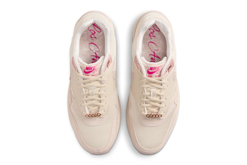 Serena Williams Design Crew Los Angeles Nike Air Max 1 swdc tennis player collaboration collection soft pink shade suede 