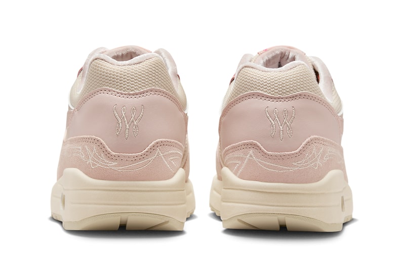 Serena Williams Design Crew Los Angeles Nike Air Max 1 swdc tennis player collaboration collection soft pink shade suede 