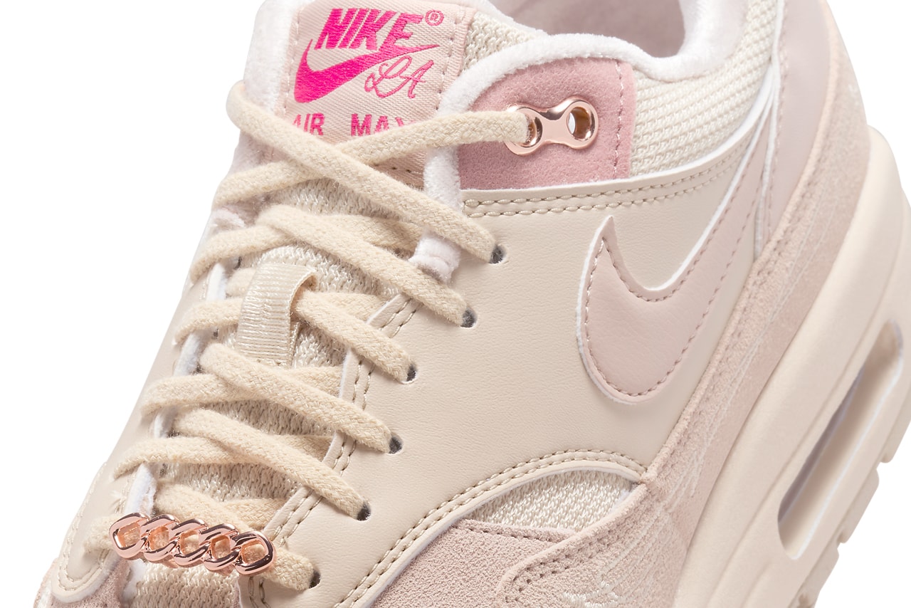 Serena Williams Design Crew Los Angeles Nike Air Max 1 swdc tennis player collaboration collection soft pink shade suede 