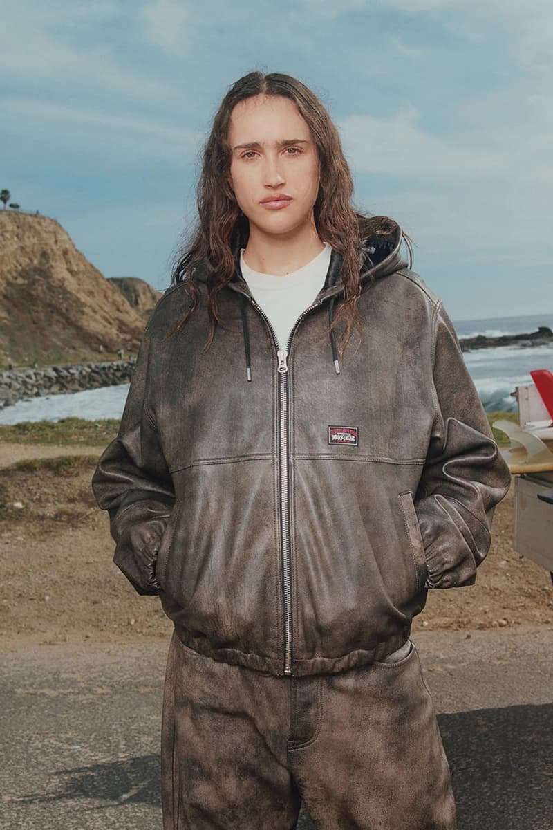 Stüssy Transitional Pieces First Spring 2024 Collection lookbook preview images pieces denim jeans jacket bomber fleece quarter zip