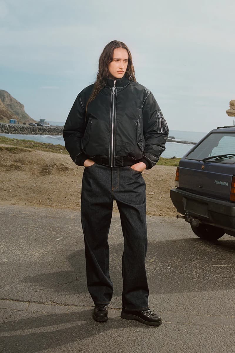 Stüssy Transitional Pieces First Spring 2024 Collection lookbook preview images pieces denim jeans jacket bomber fleece quarter zip