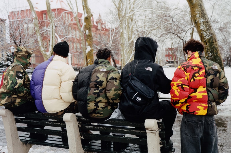 Supreme x The North Face Spring 2024 Collection lookbooks Taped Seam Shell Jacket, Nuptse Jacket, 6-Panel and Waist Bag 