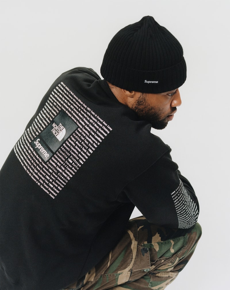 Supreme x The North Face Spring 2024 Collection lookbooks Taped Seam Shell Jacket, Nuptse Jacket, 6-Panel and Waist Bag 