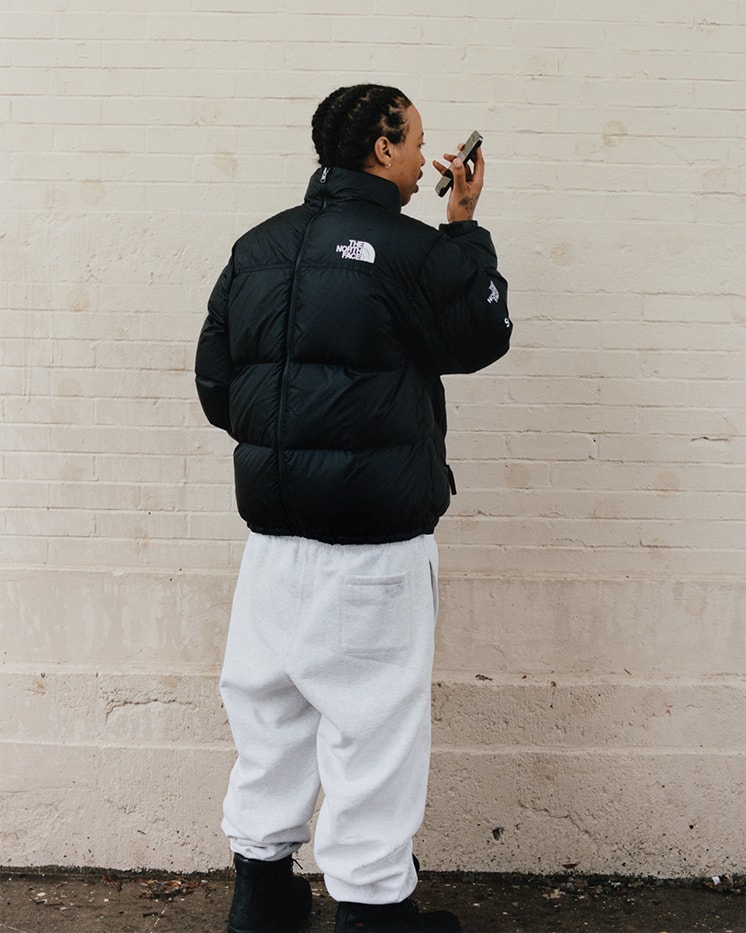 Supreme x The North Face Spring 2024 Collection lookbooks Taped Seam Shell Jacket, Nuptse Jacket, 6-Panel and Waist Bag 