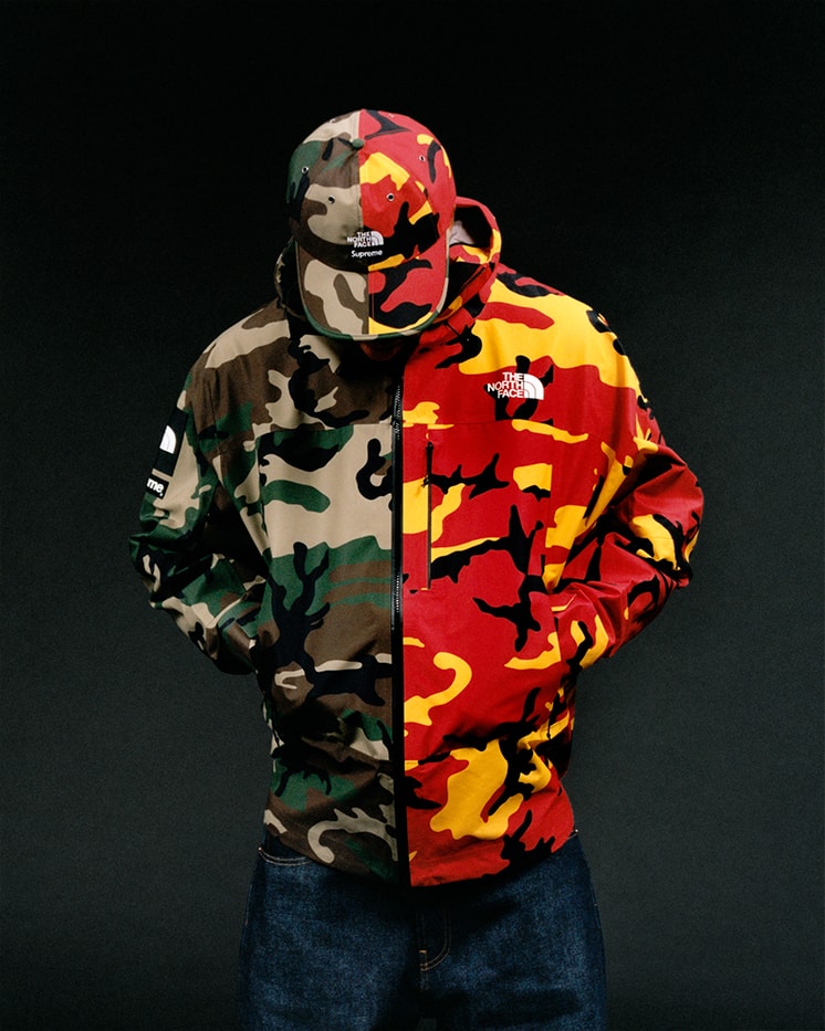 Supreme x The North Face Spring 2024 Collection lookbooks Taped Seam Shell Jacket, Nuptse Jacket, 6-Panel and Waist Bag 