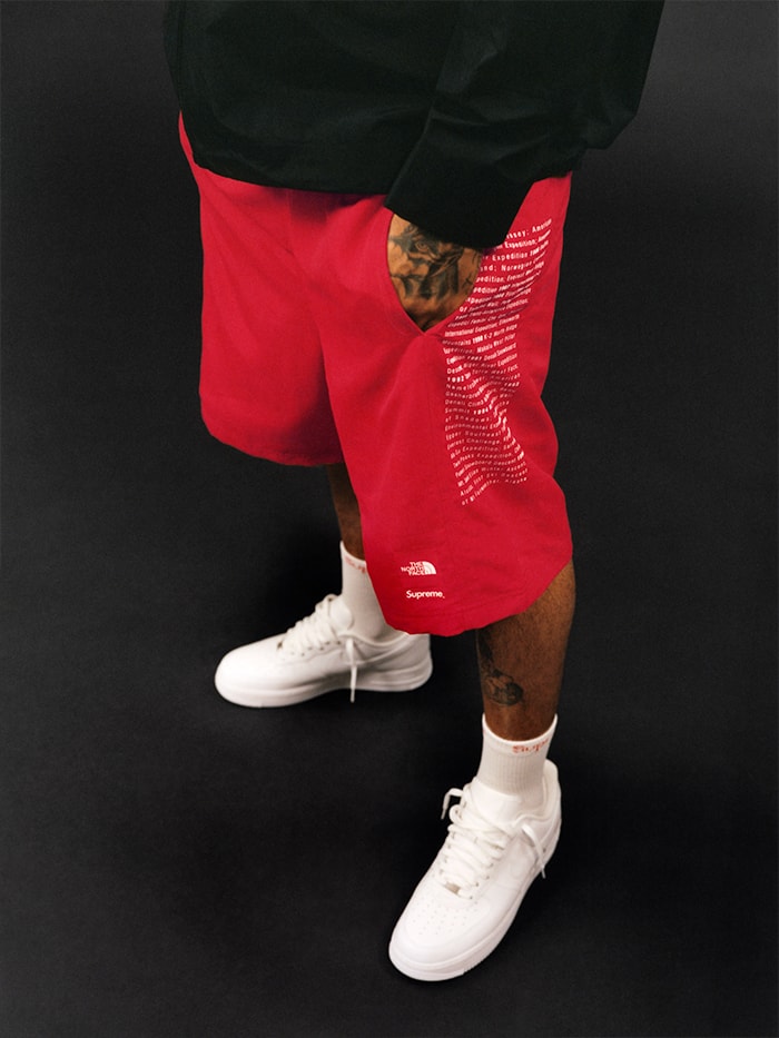 Supreme x The North Face Spring 2024 Collection lookbooks Taped Seam Shell Jacket, Nuptse Jacket, 6-Panel and Waist Bag 