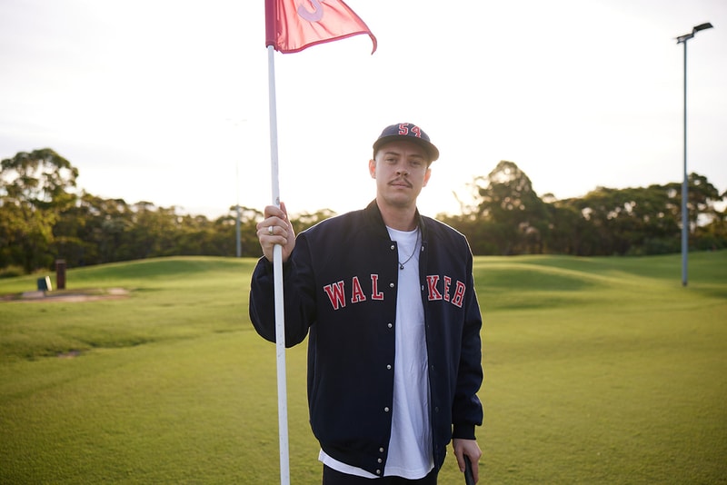 walker golf things shortees par 3 course pitch and putt apparel collaboration polo hat jacket shorts blue red / Foto via cortesía