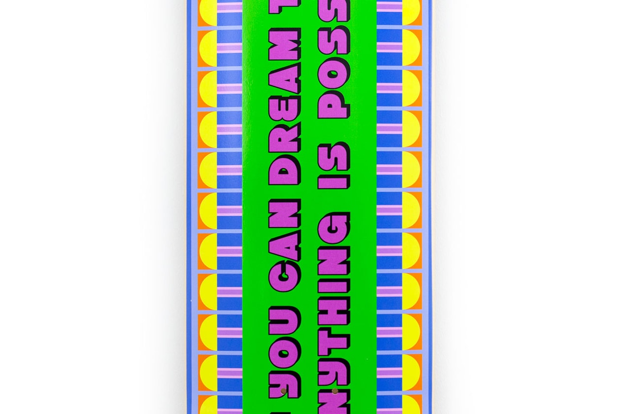 Yinka Ilori Teams Up With THE SKATEROOM capsule collab boards skate triptych design art vibrant artist design buy price release valentines