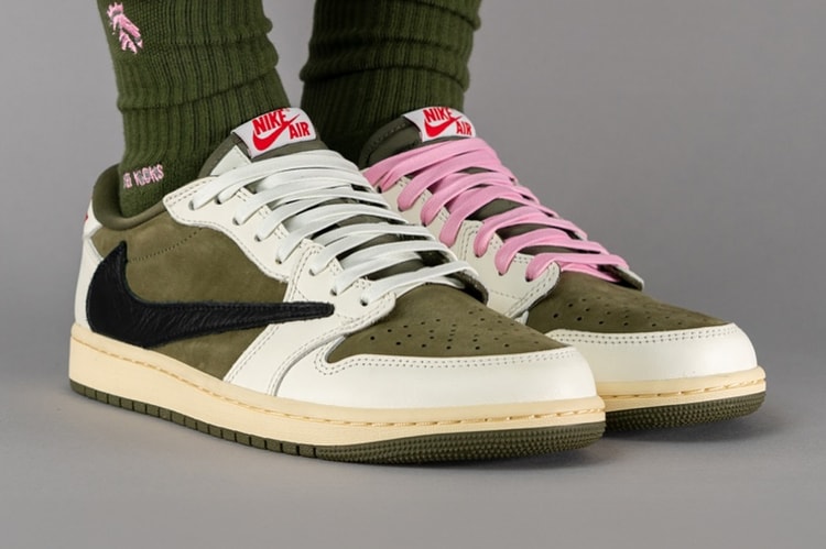 On-Foot Look at the Travis Scott x Air Jordan 1 Low OG "Medium Olive"