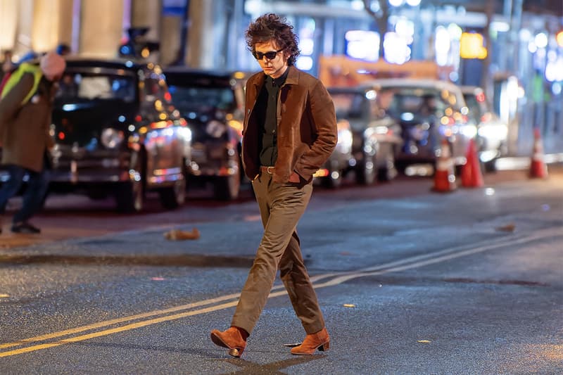 New Photos Timothée Chalamet Bob Dylan biopic filming