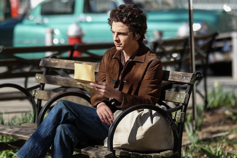 New Photos Timothée Chalamet Bob Dylan biopic filming