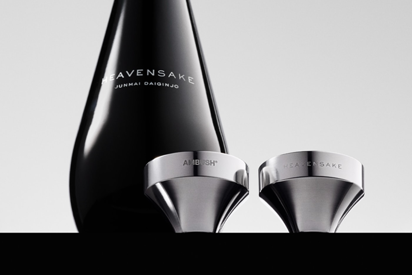 AMBUSH x HEAVENSAKE Cups Limited edition Yoon Ahn and Carl Hirschmann Talk the Art of Drinking Sake japanese culture alcohol wine glasses steel cups
