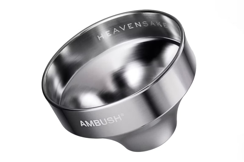 AMBUSH x HEAVENSAKE Cups Limited edition Yoon Ahn and Carl Hirschmann Talk the Art of Drinking Sake japanese culture alcohol wine glasses steel cups
