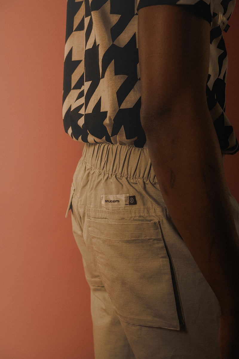 students golf spring 2024 collection commitment is not an issue denim shorts bookcase jacket striped polo graphic t shirt nylon pants sweater vest
