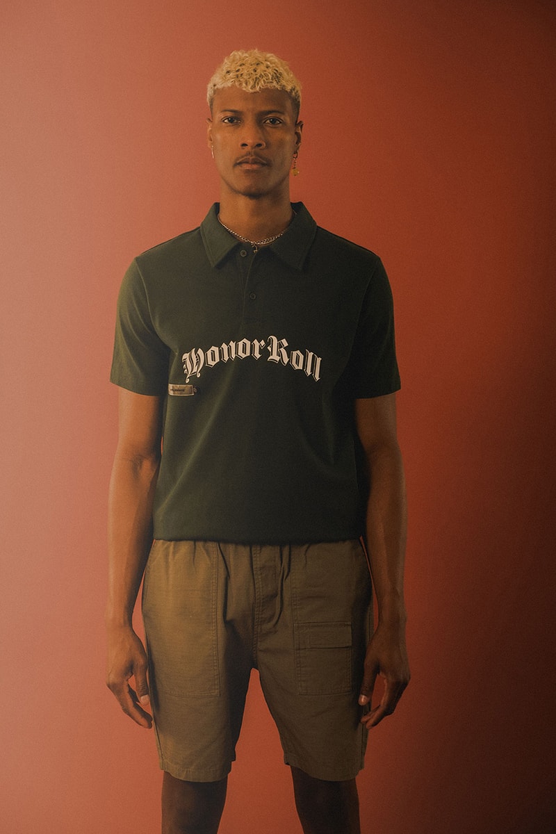 students golf spring 2024 collection commitment is not an issue denim shorts bookcase jacket striped polo graphic t shirt nylon pants sweater vest