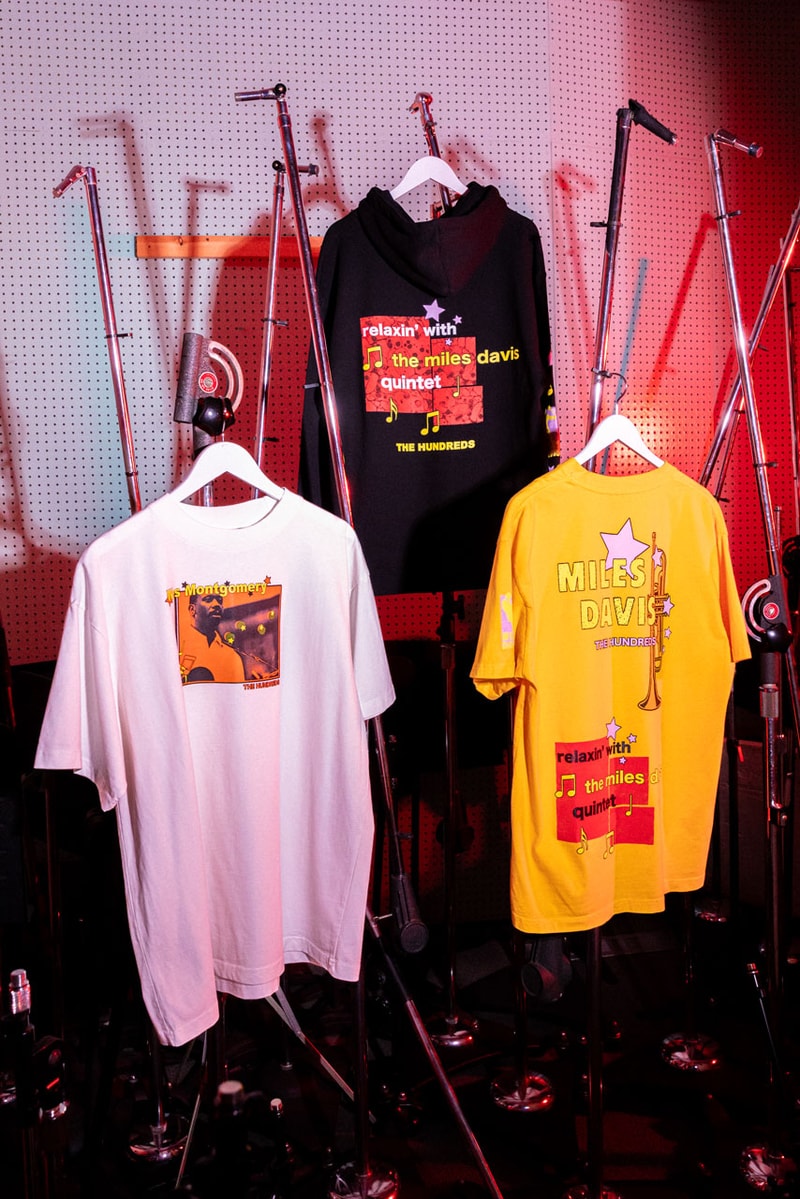 The Hundreds x Concord Records Pays Tribute to Jazz Music miles davis duke ellington Wes Montgomery music influence capsule collection clothing apparel merch mug crewneck zip up hoodie sweater fashion collab