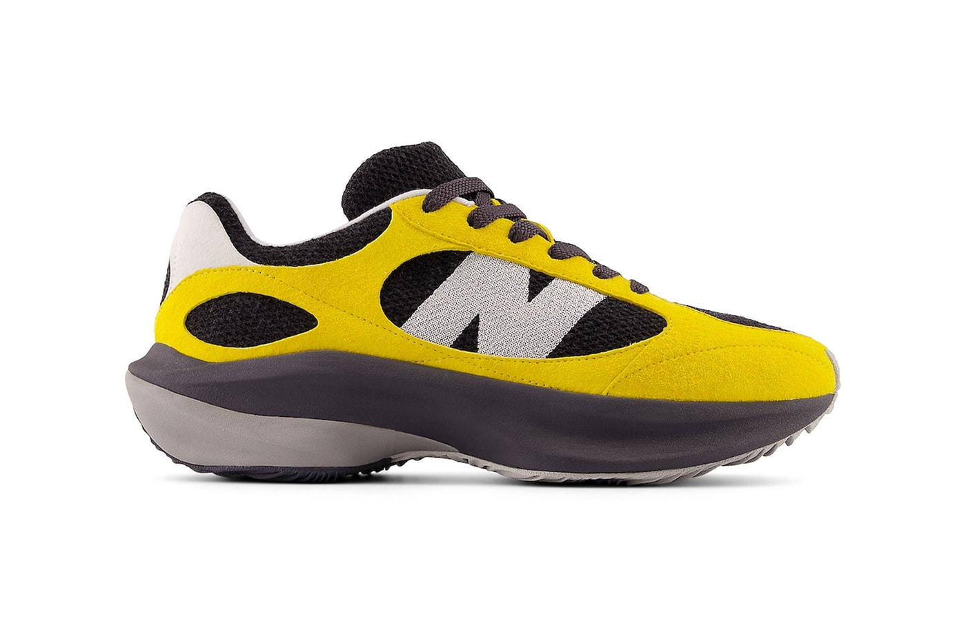 Official Look at the New Balance WRPD Runner "Lightning" UWRPDFSC yellow april 2024 futuristic suede thick soled shoes