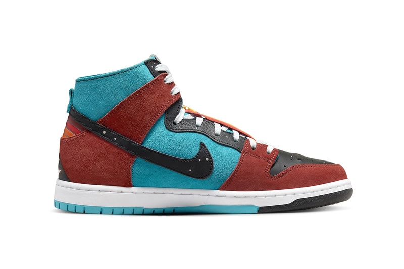Official Look at the Di'orr Greenwood x Nike SB Dunk High turquoise Blue/Black-Rugged Orange FQ1775-400 navajo nation arizona skateboarder indigenous phoenix valleys desert