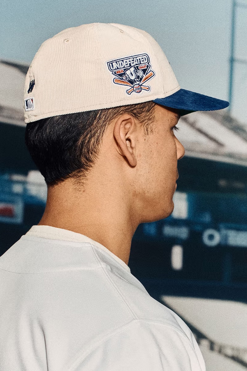 UNDEFEATED x Los Angeles Dodgers Come Together for a New Era 59FIFTY Collaborative Capsule collab collaboration baseball hats mlb major league baseball cap corduroy